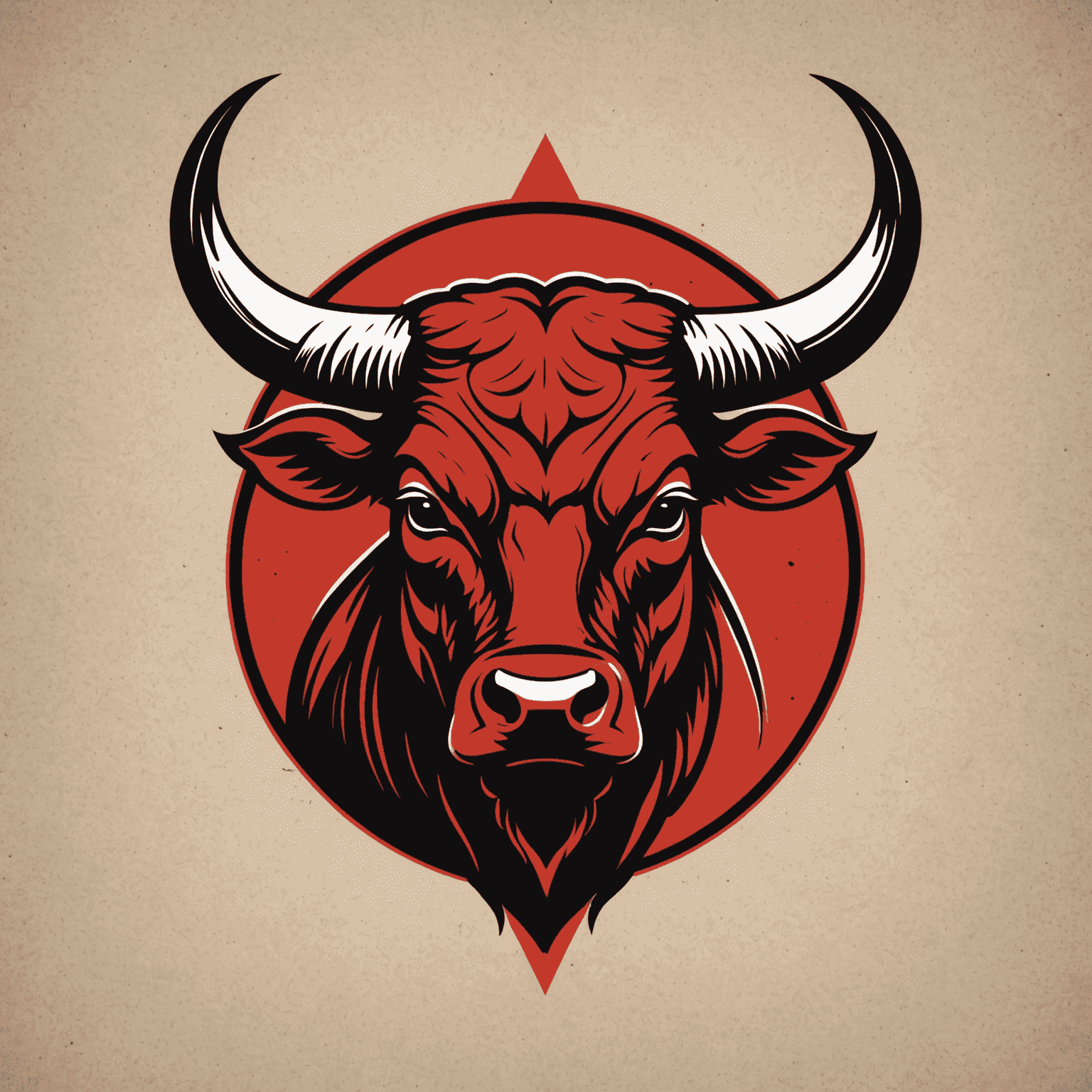 BullCline logo featuring a stylized bull head in red and black