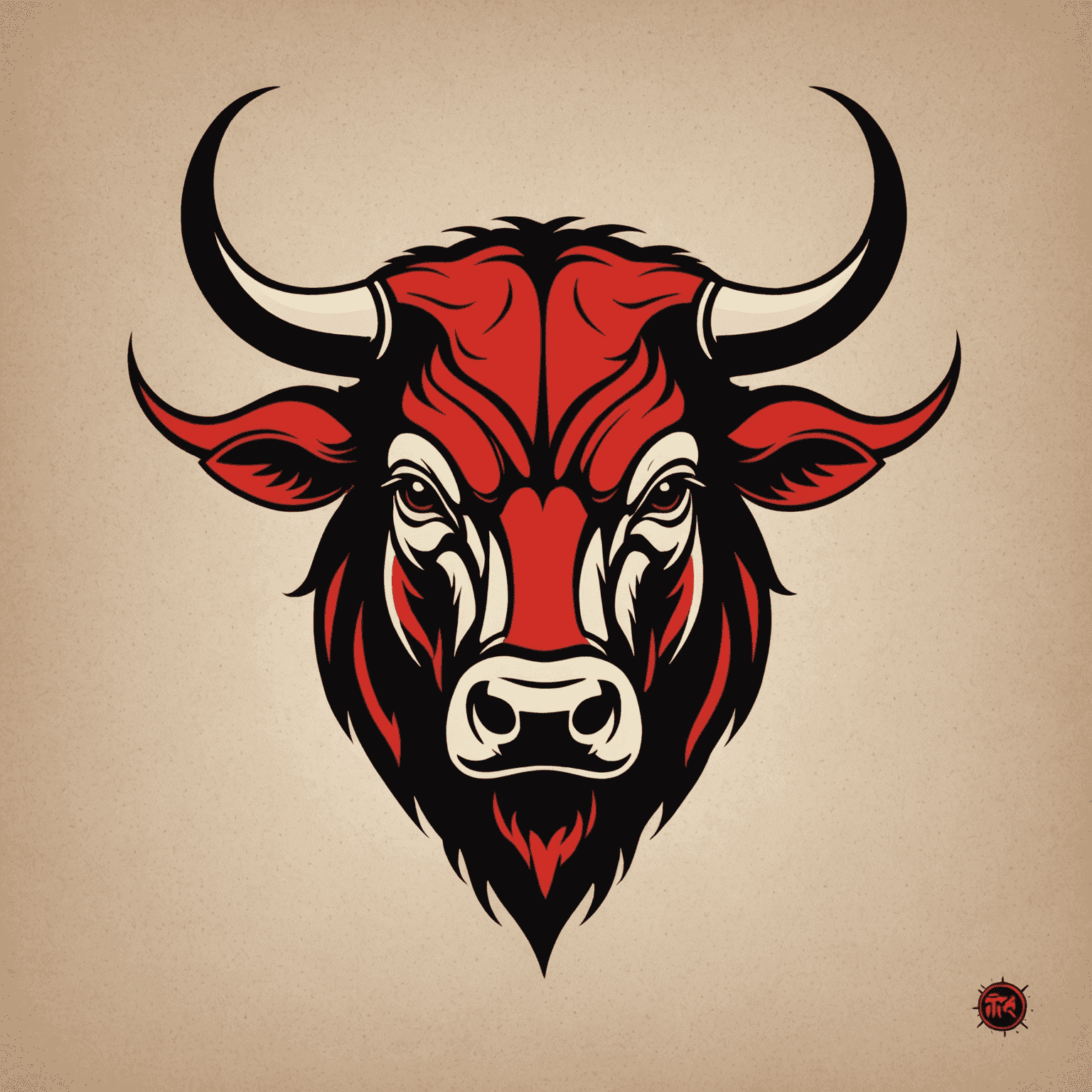 BullCline logo featuring a stylized bull head in red and black